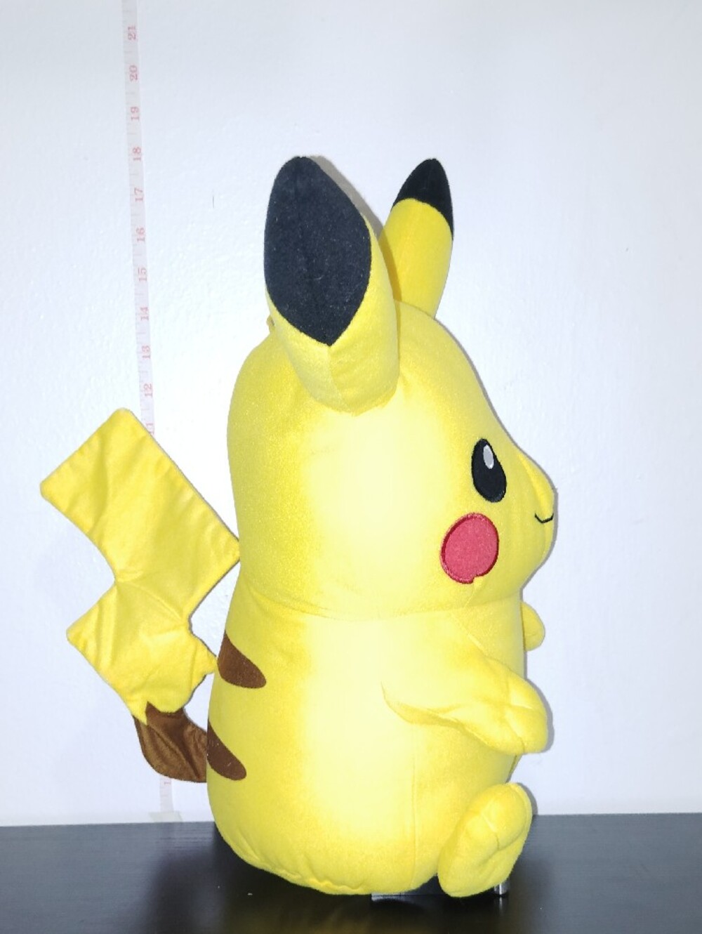 16 Inch Pokemon Pikachu Yellow Plush with Black Ear Tips and Red Cheeks - Picture 6 of 7